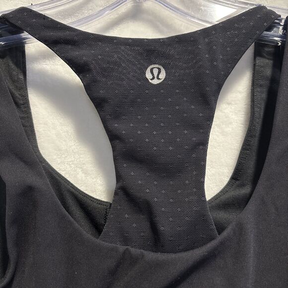 Lululemon Glide And Stride Sports Bra Black Size 8 Full On Luxtreme Run Stretch - Picture 3 of 6
